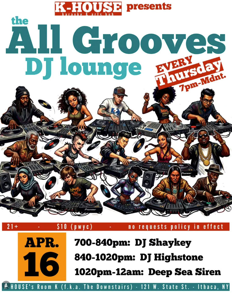 Thursdays are for DJs flyer